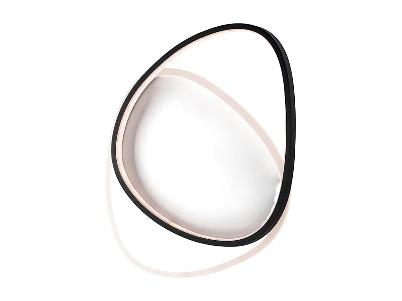 Amy Plafoniera in metallo e alluminio bianco e nero con led integrato CCT + telecomando L.45 X 37 BL307-PBC-PC