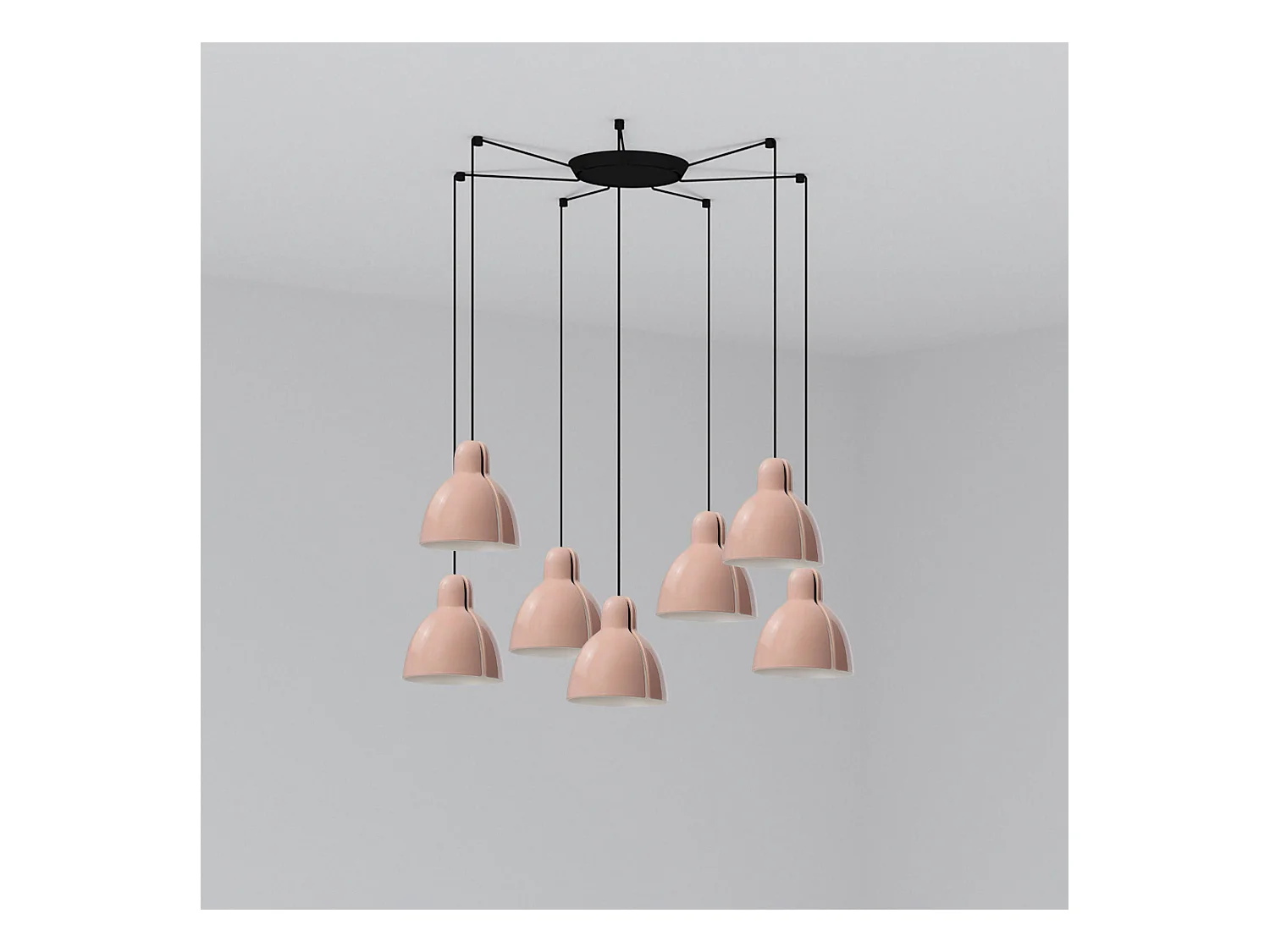 VENETIË 7L Roze hanglamp