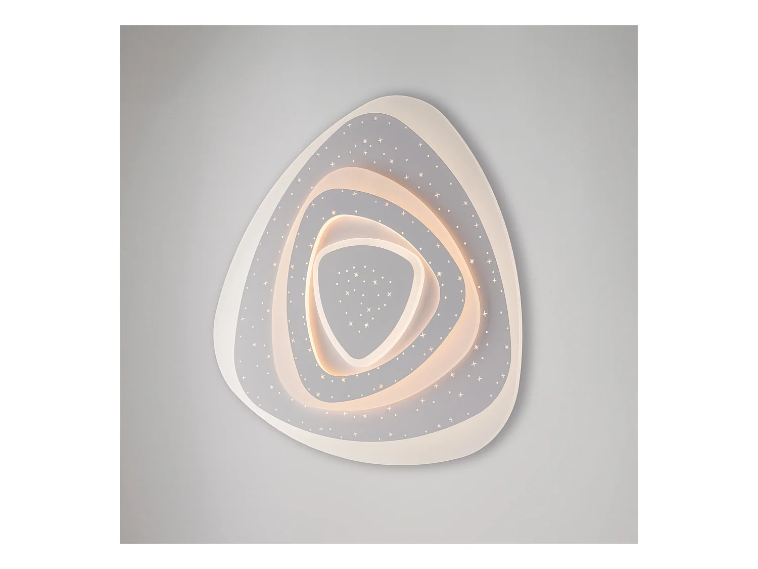 Malena Plafonnier en métal blanc et aluminium à LED CCT intégrée avec télécommande H.12 d.40 BL247-PBC