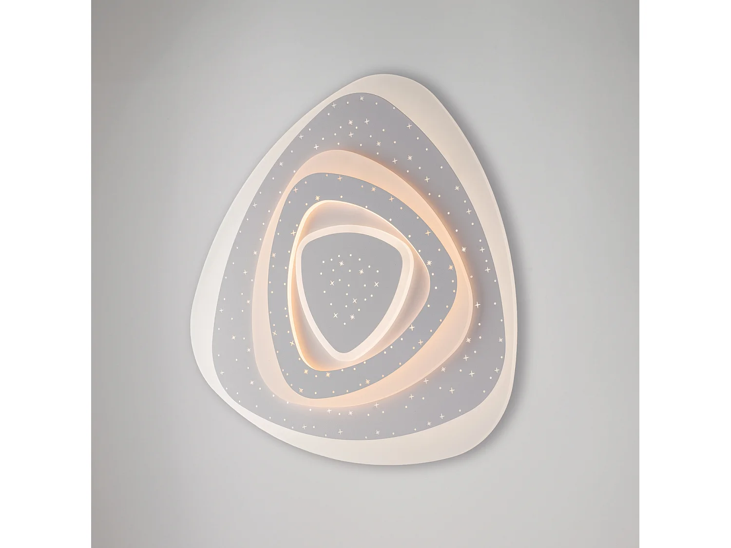 Malena Plafonnier en métal blanc et aluminium à LED CCT intégrée avec télécommande H.12 d.40 BL247-PBC