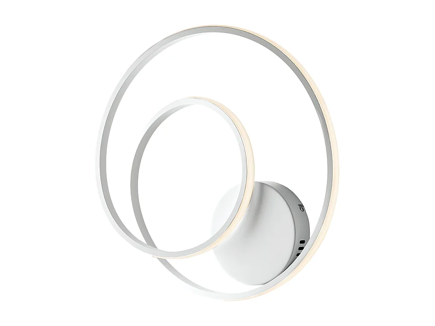 Malena Plafonnier en métal blanc et aluminium à LED CCT intégrée avec télécommande H.12 d.40 BL247-PBC