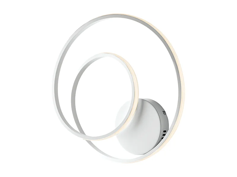 Malena Plafonnier en métal blanc et aluminium à LED CCT intégrée avec télécommande H.12 d.40 BL247-PBC