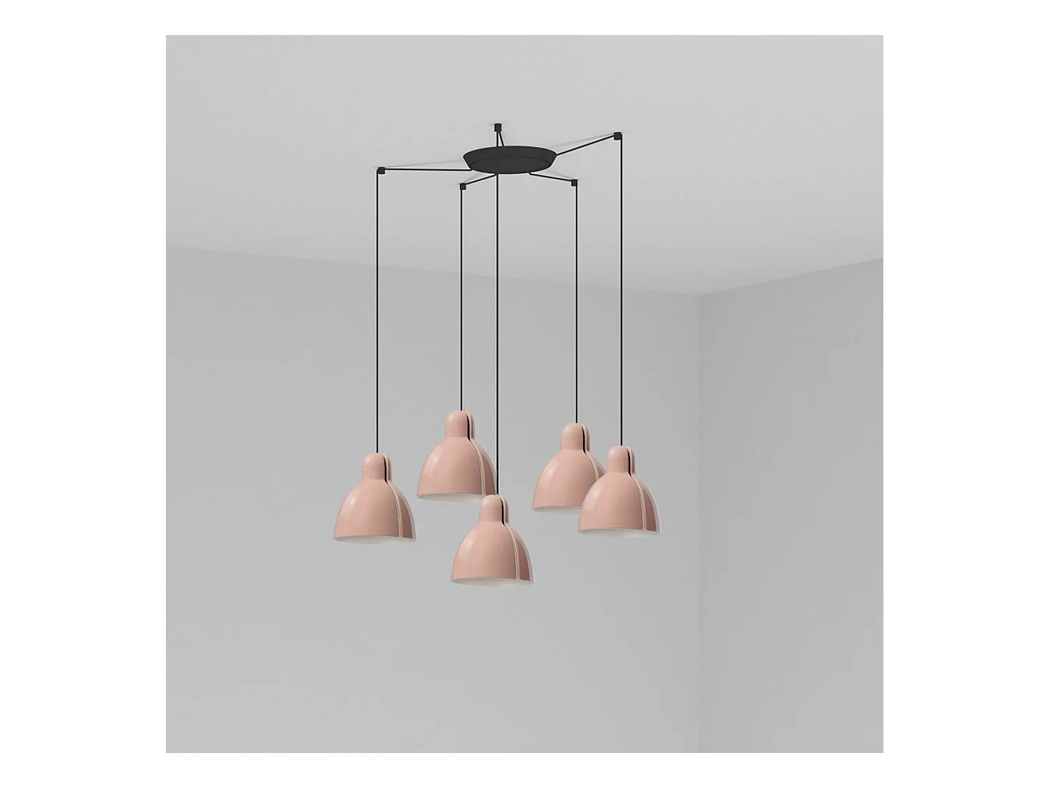 VENETIË 5L Roze hanglamp