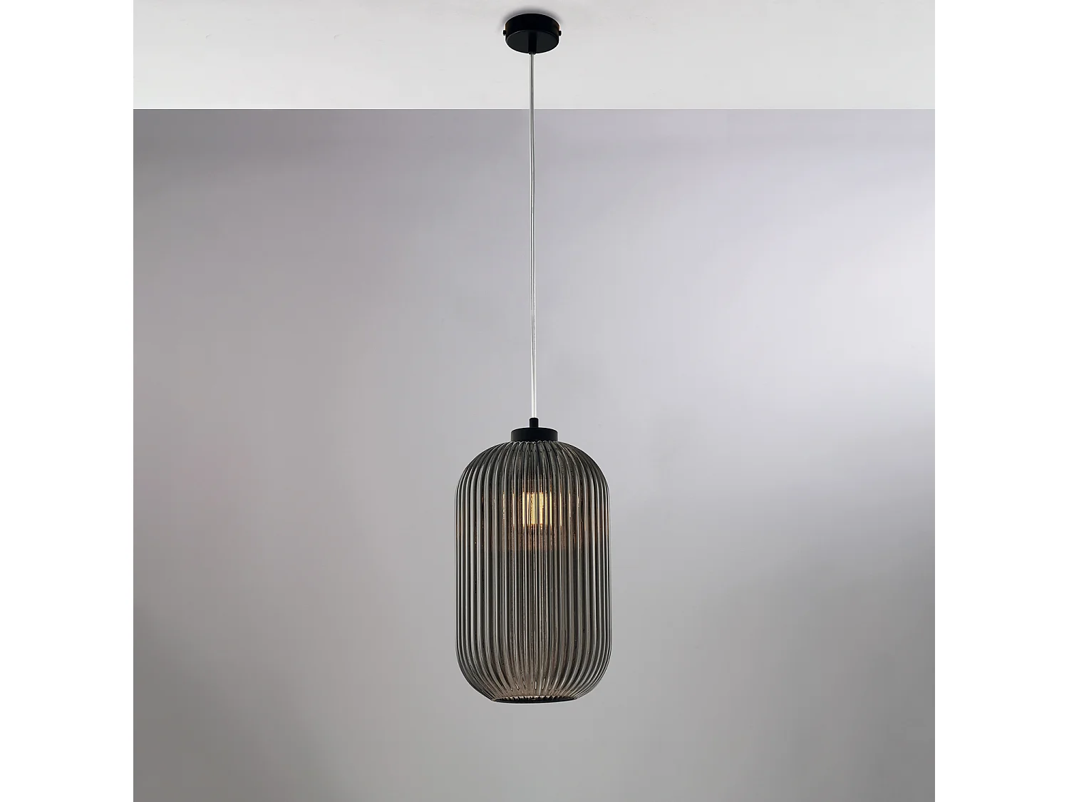Lampa sufitowa Malena z metalu i polerowanego chromowanego aluminium ze zintegrowaną diodą LED H.12 Ø40 BL247-PCR