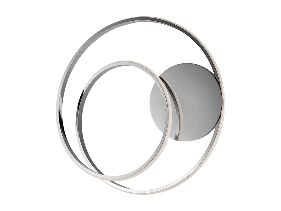 Lampa sufitowa Malena z metalu i polerowanego chromowanego aluminium ze zintegrowaną diodą LED H.12 Ø40 BL247-PCR