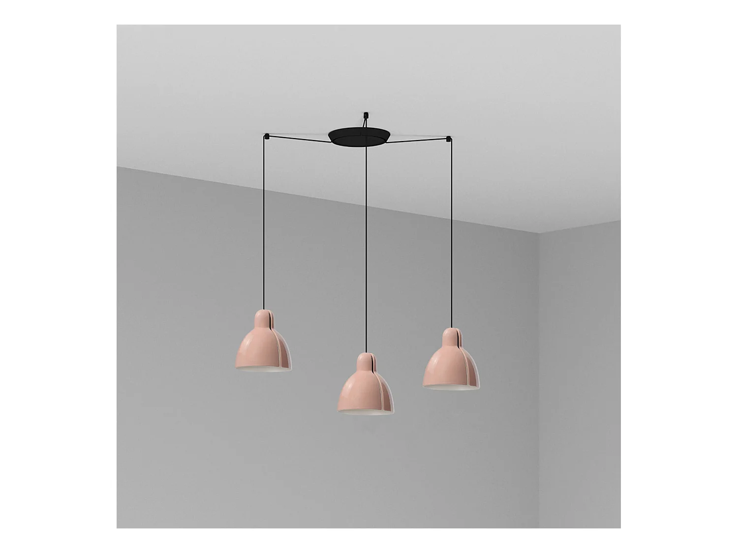 VENETIË 3L Roze hanglamp