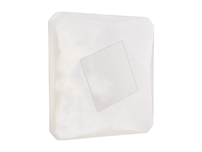 Sendy Q - Plafoniera quadrata d. 50 cm in acrilico bianco con led integratoo CCT + telecomando H.8 - Ø52 - BL329-Q50-PBC