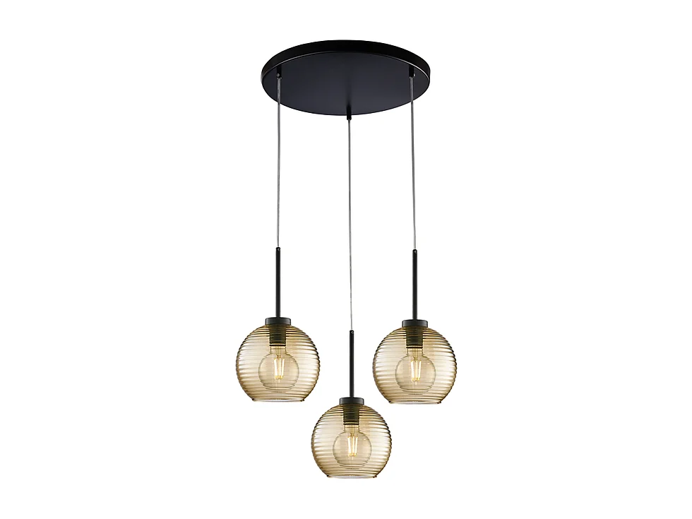 Belight -  Dallas - Kronleuchter elfenbeinfarben, Goldeffekt, Alabasterglas Ø13, Ø69, 5-flammig - BL217-5-AV