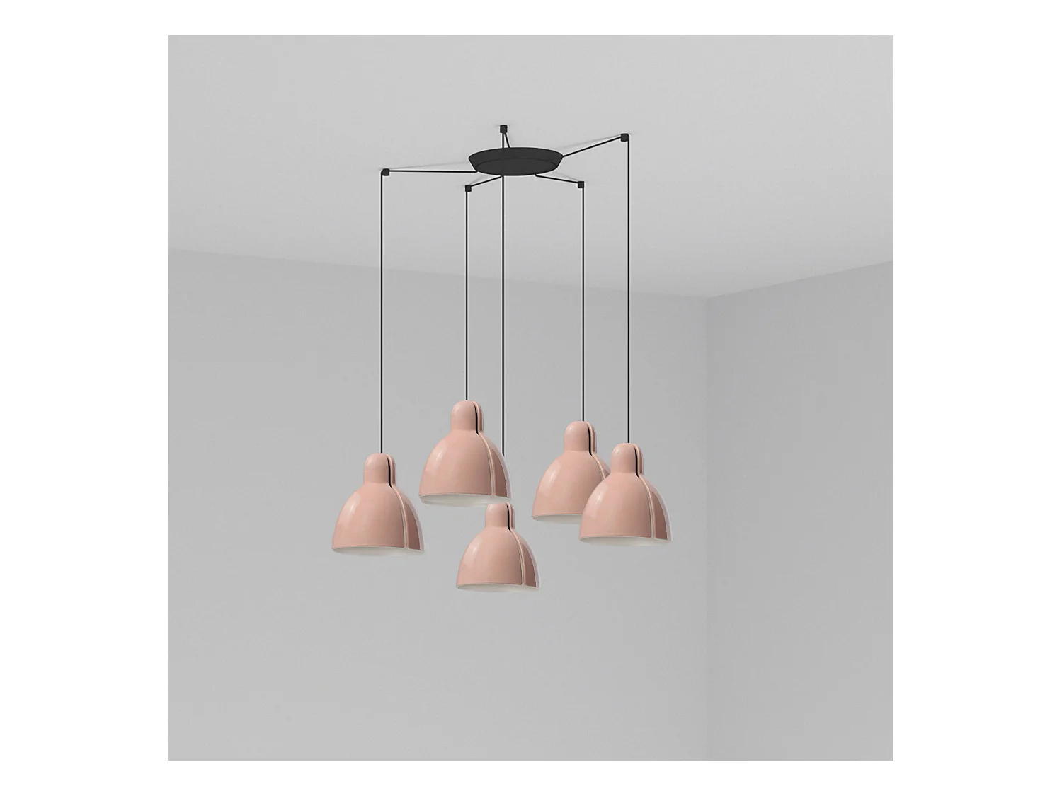 Lampe à suspension VENICE 200 5L rose