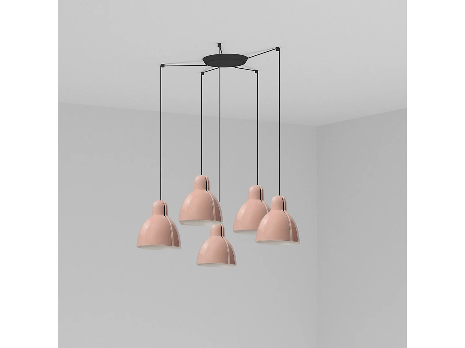 Lampe à suspension VENICE 200 5L rose