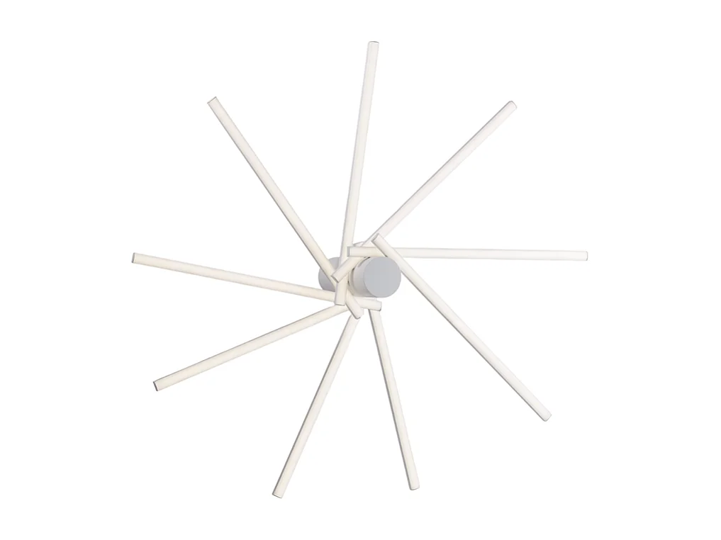 Mikado - Deckenleuchte mit verstellbaren Leuchten aus Metall und weiß lackiertem Aluminium mit integrierter LED 5 - MAX 85 - BL276-PL9-BC