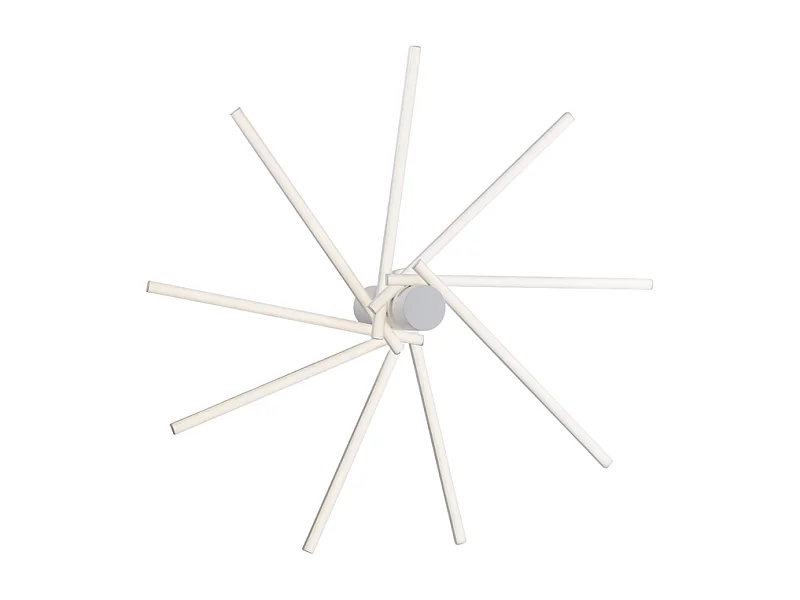 Mikado - Deckenleuchte mit verstellbaren Leuchten aus Metall und weiß lackiertem Aluminium mit integrierter LED 5 - MAX 85 - BL276-PL9-BC