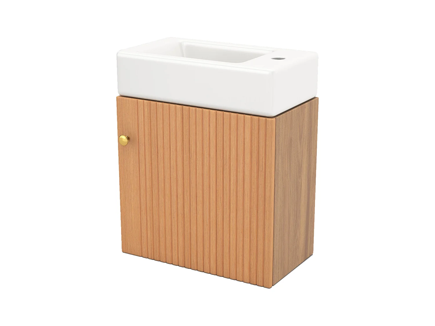 Meuble de salle de bain lavabo avec meuble sous-vasque suspendu, petit meuble de salle de bain d'invités