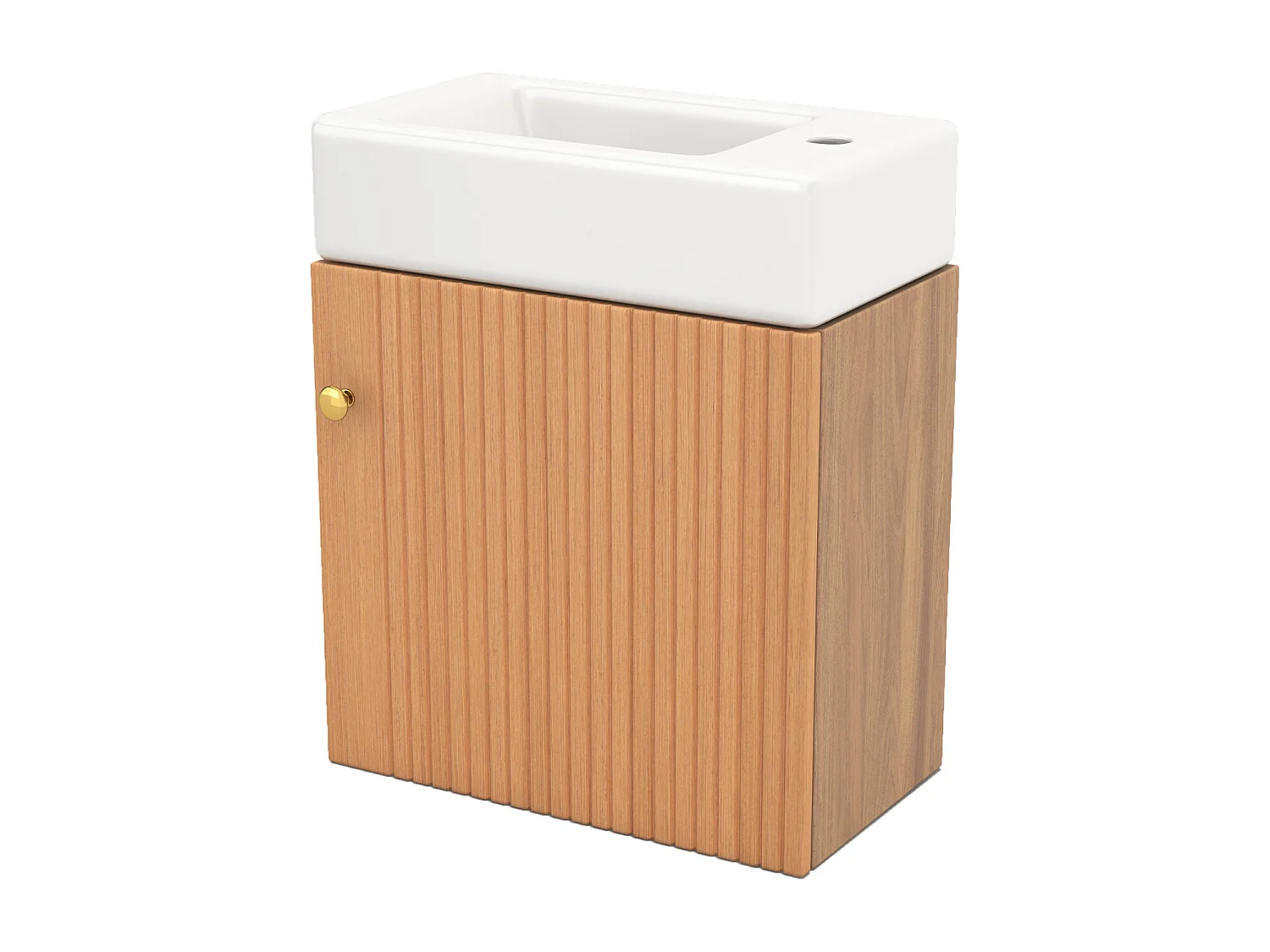 Meuble de salle de bain lavabo avec meuble sous-vasque suspendu, petit meuble de salle de bain d'invités