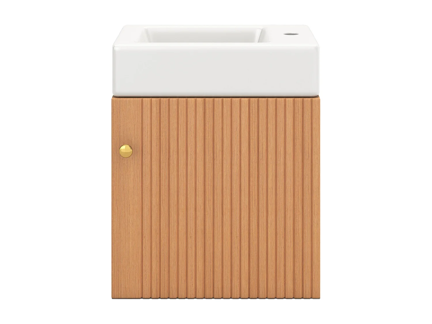 Meuble de salle de bain lavabo avec meuble sous-vasque suspendu, petit meuble de salle de bain d'invités