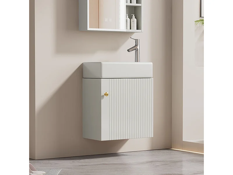 Badezimmermöbel Waschbecken mit Waschtischunterschrank hängend , Kleine Gästebadmöbel