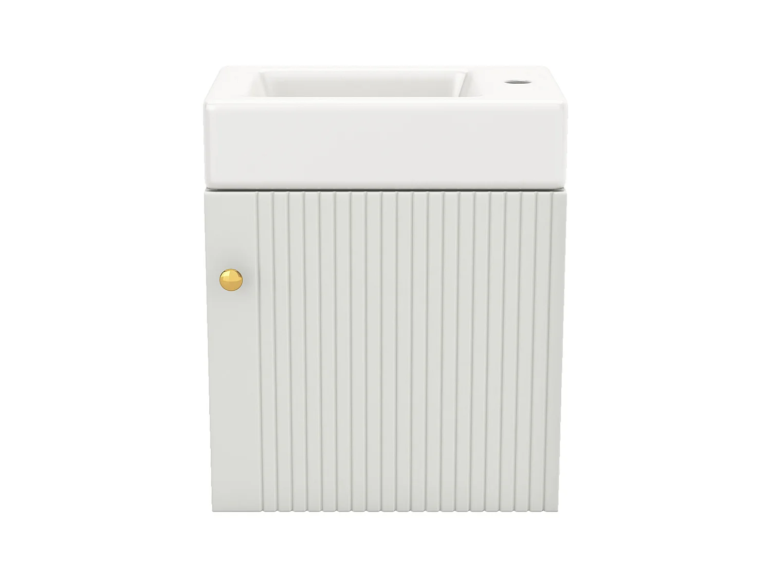 Meuble de salle de bain lavabo avec meuble sous-vasque suspendu, petit meuble de salle de bain d'invités