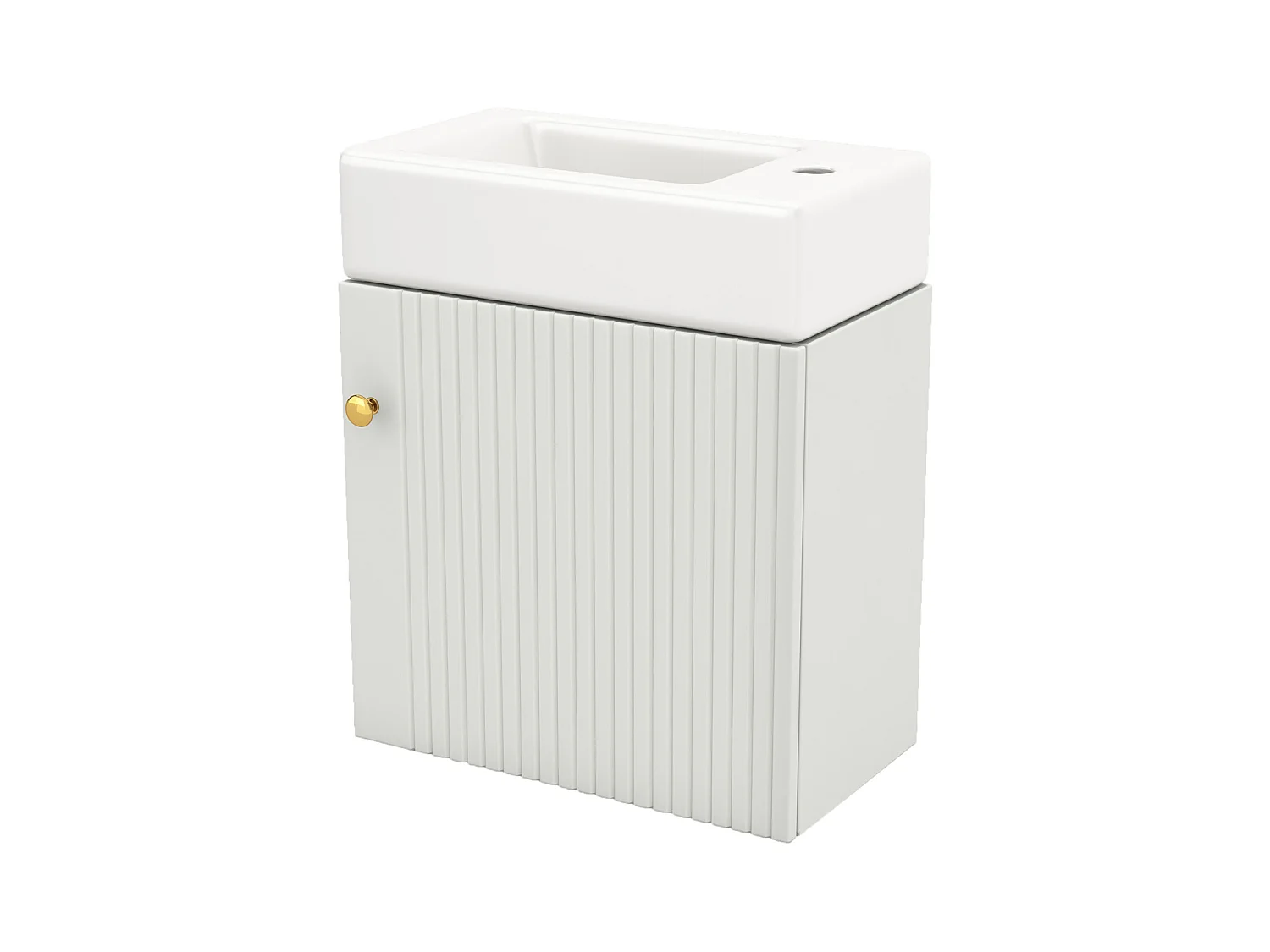 Meuble de salle de bain lavabo avec meuble sous-vasque suspendu, petit meuble de salle de bain d'invités