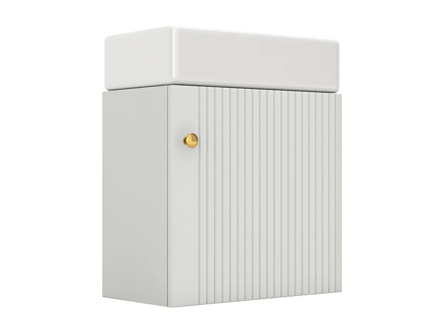 Meuble de salle de bain lavabo avec meuble sous-vasque suspendu, petit meuble de salle de bain d'invités