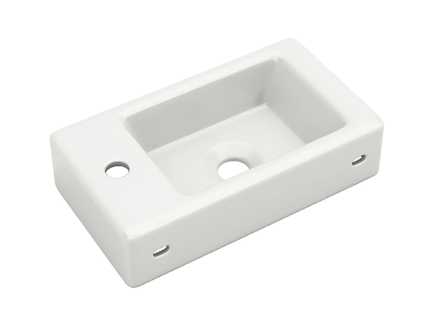 Mobile bagno con lavabo e mobiletto sospeso, piccolo mobile bagno per ospiti