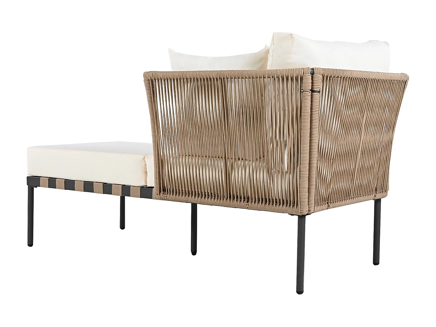 Gartensofa, Outdoor Loungesessel, Balkonmöbel Set, Wohnzimmermöbel, Beige