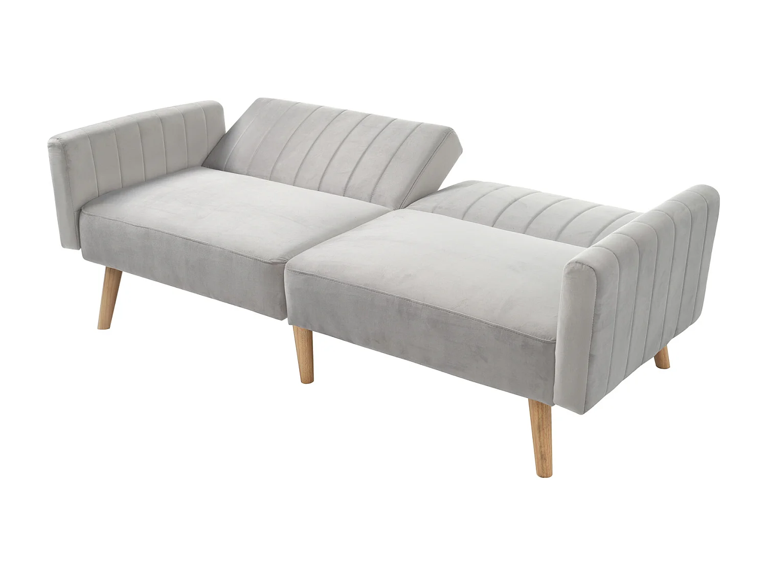 Sofá e sofá-cama 2 em 1, sofá-cama minimalista moderno, sofá dobrável multifuncional, pernas de madeira de borracha ecológicas, encosto dobrável de 3 vias