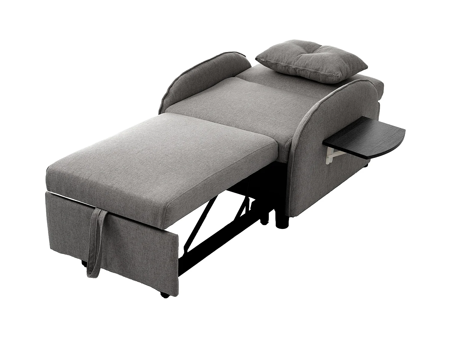 Multifunctionele uitschuifbare eenpersoons slaapbank – met bedfunctie, loungestoel en fauteuil, drievoudig verstelbare slaapbank, opklapbare theetafels