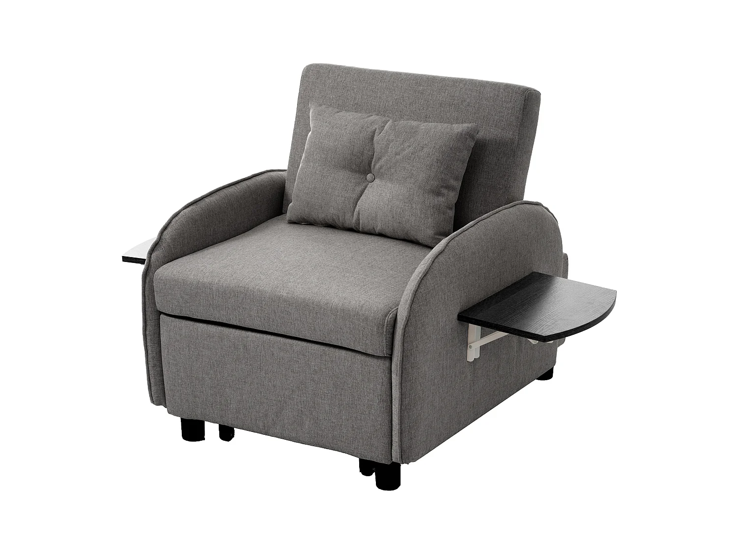 Multifunctionele uitschuifbare eenpersoons slaapbank – met bedfunctie, loungestoel en fauteuil, drievoudig verstelbare slaapbank, opklapbare theetafels