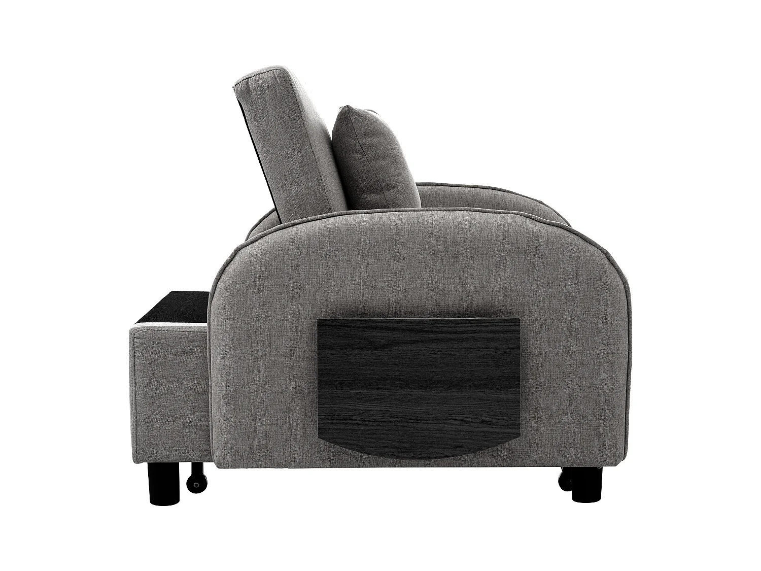 Multifunctionele uitschuifbare eenpersoons slaapbank – met bedfunctie, loungestoel en fauteuil, drievoudig verstelbare slaapbank, opklapbare theetafels