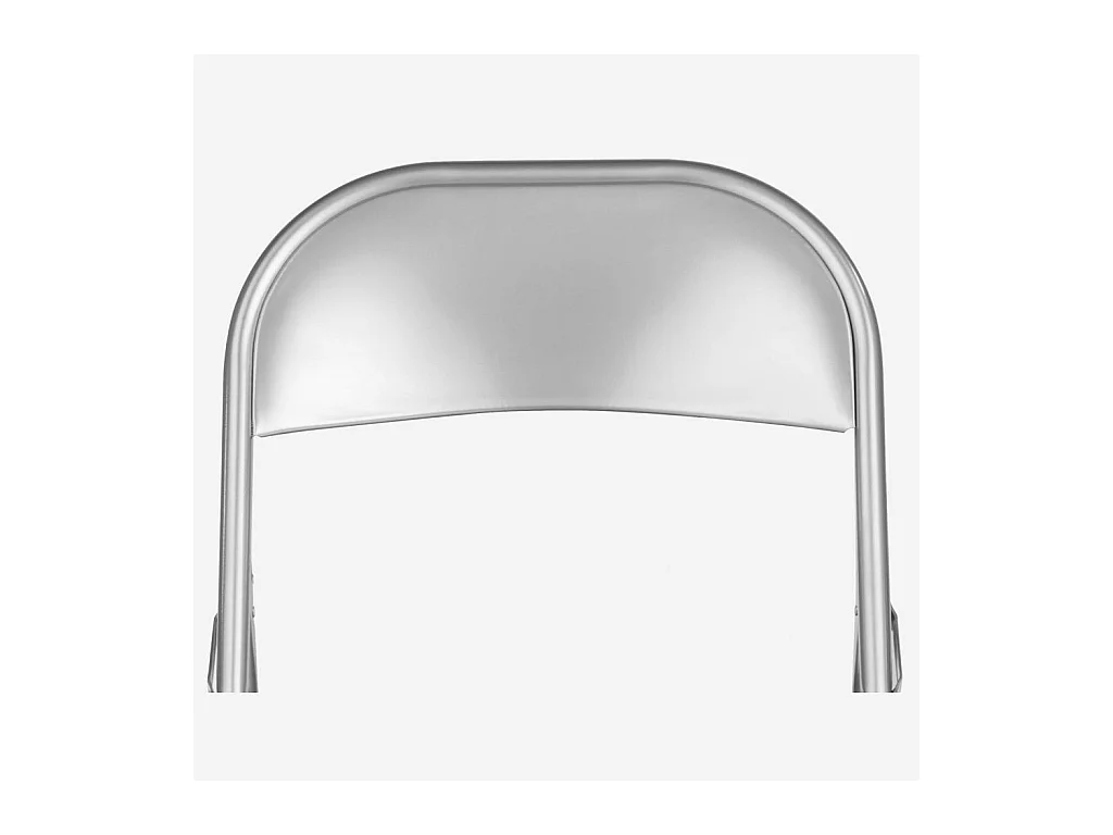 Habitat - Lot de 4 chaises pliantes en acier laqué - Gris métallisé - Macadam