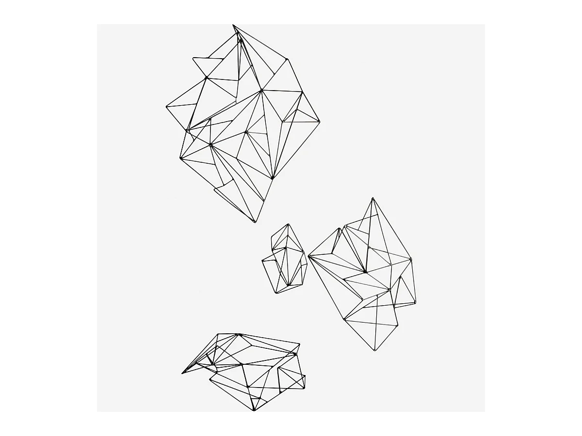 Habitat - Décoration murale en métal noire - Abstract