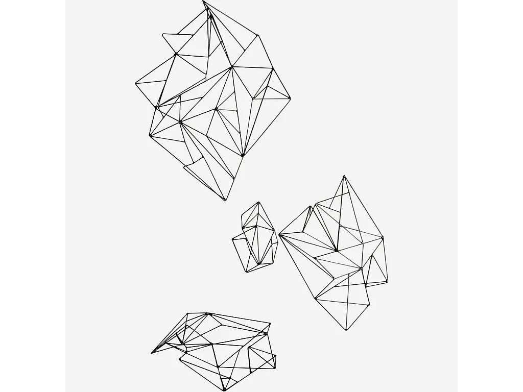 Habitat - Décoration murale en métal noire - Abstract