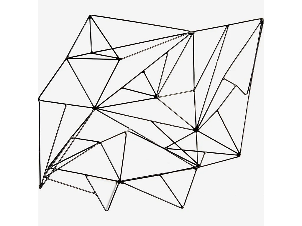 Habitat - Décoration murale en métal noire - Abstract