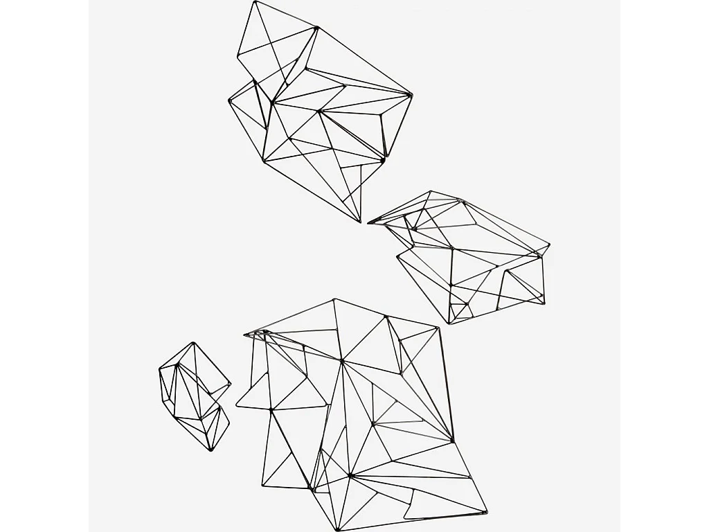 Habitat - Décoration murale en métal noire - Abstract