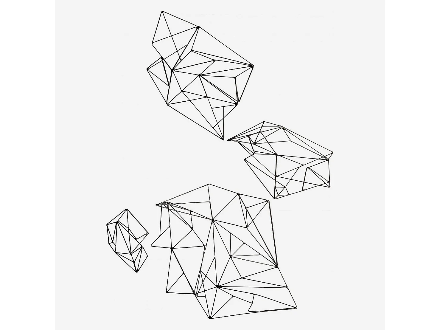 Habitat - Décoration murale en métal noire - Abstract