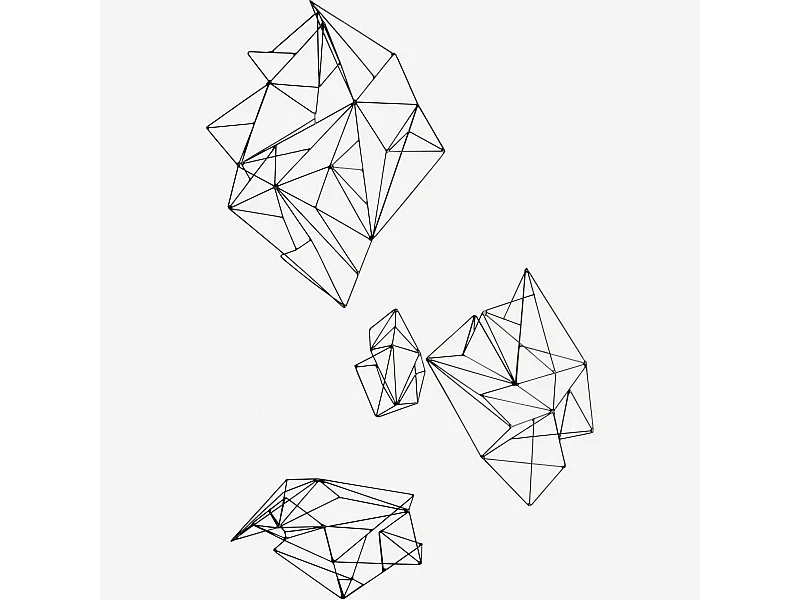 Habitat - Décoration murale en métal noire - Abstract