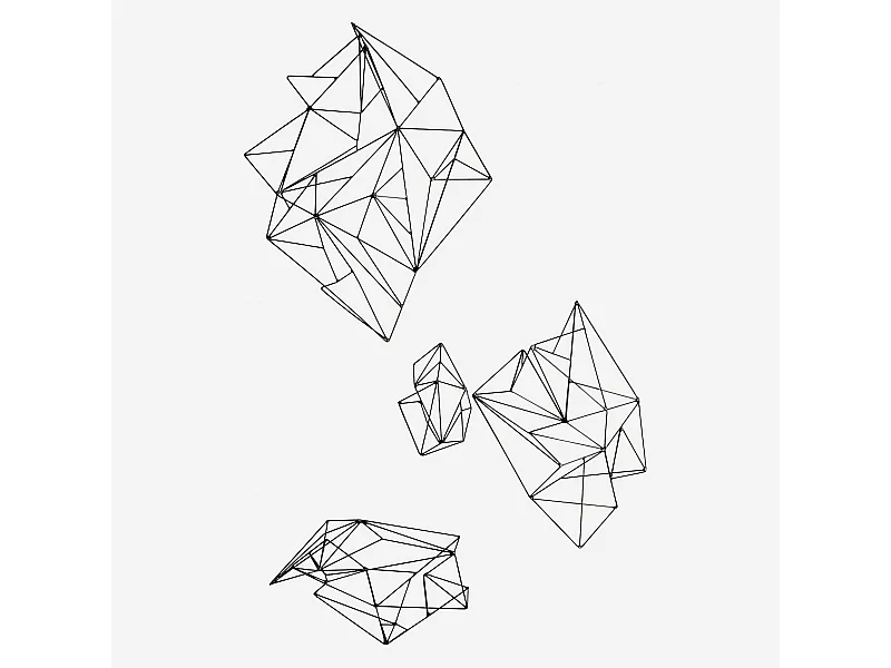 Habitat - Décoration murale en métal noire - Abstract