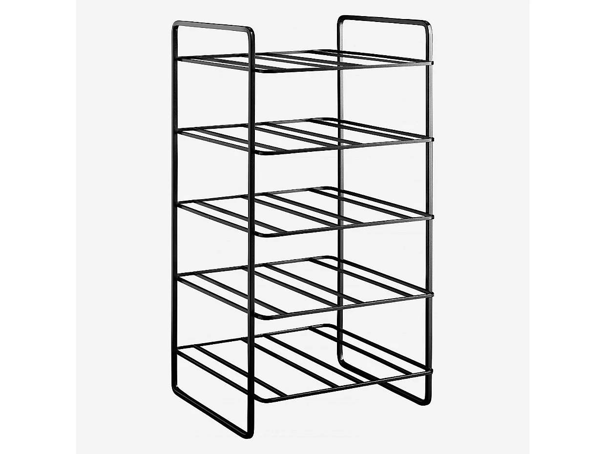 Habitat - Range-bouteilles en métal - 10 bouteilles - Mikado