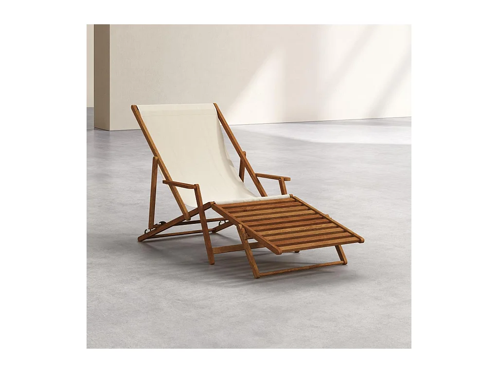 Habitat - Structure de repose-pieds en chêne pour chilienne - Naturel - Maui