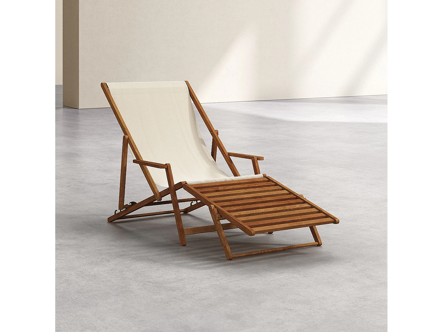 Structure de repose-pieds en chêne pour chilienne - Naturel