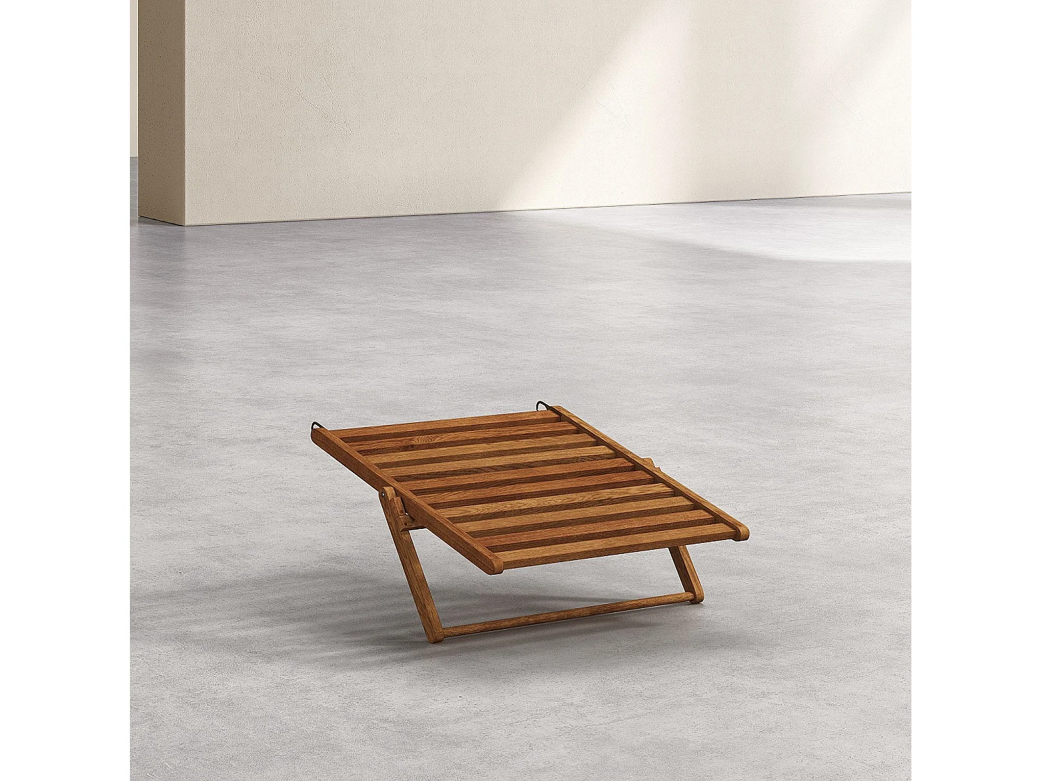 Structure de repose-pieds en chêne pour chilienne - Naturel