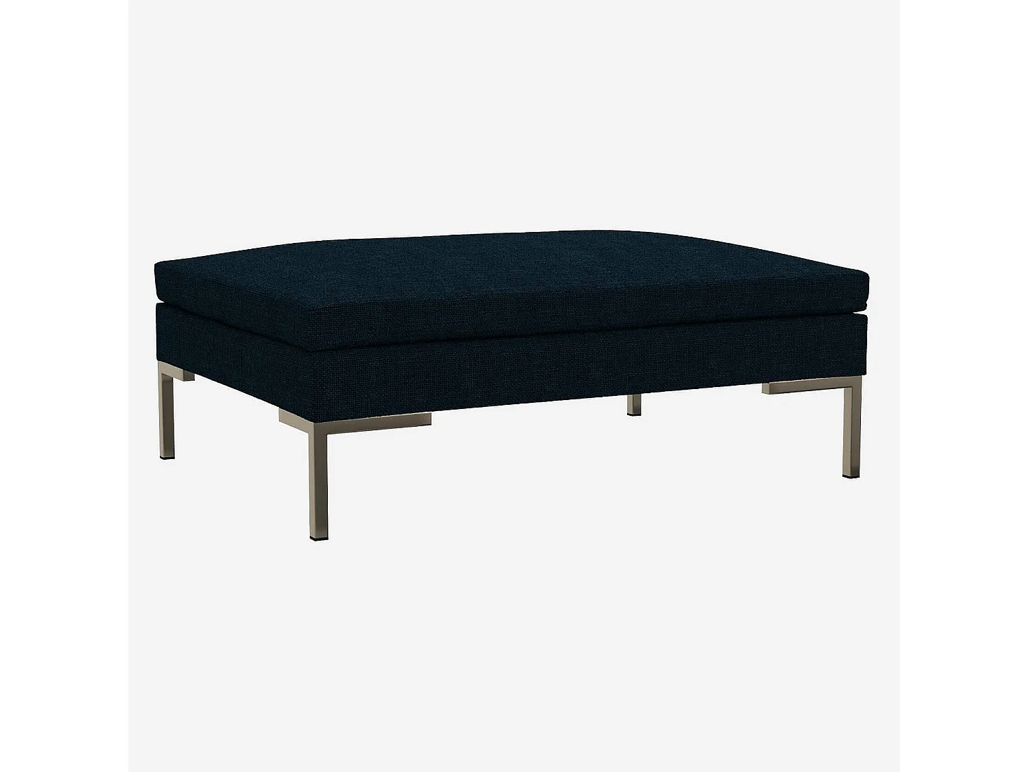 Habitat - Repose-pieds en tissu Melina - Bleu encre - Montino