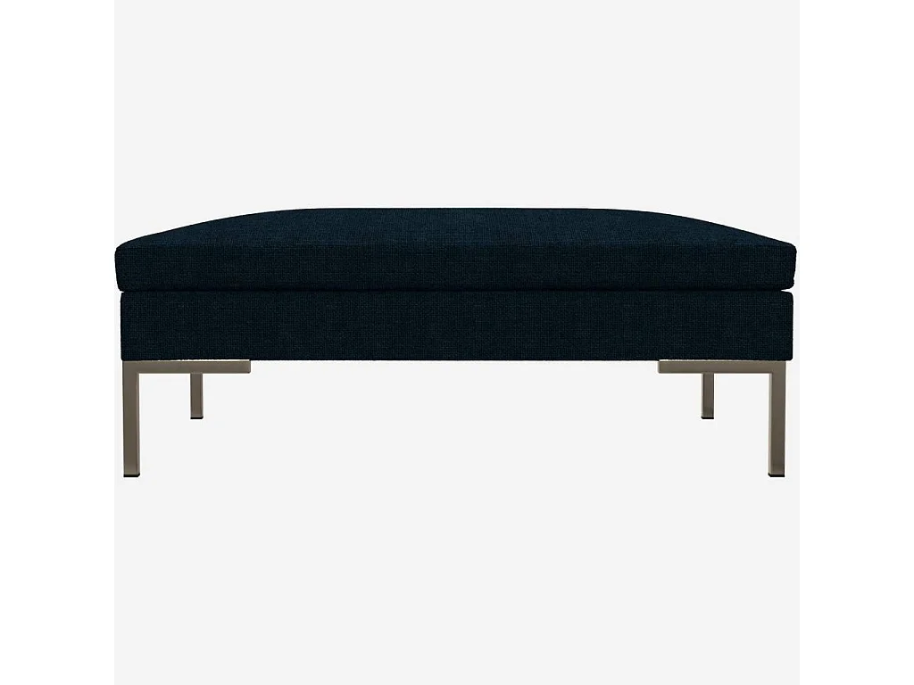 Habitat - Repose-pieds en tissu Melina - Bleu encre - Montino