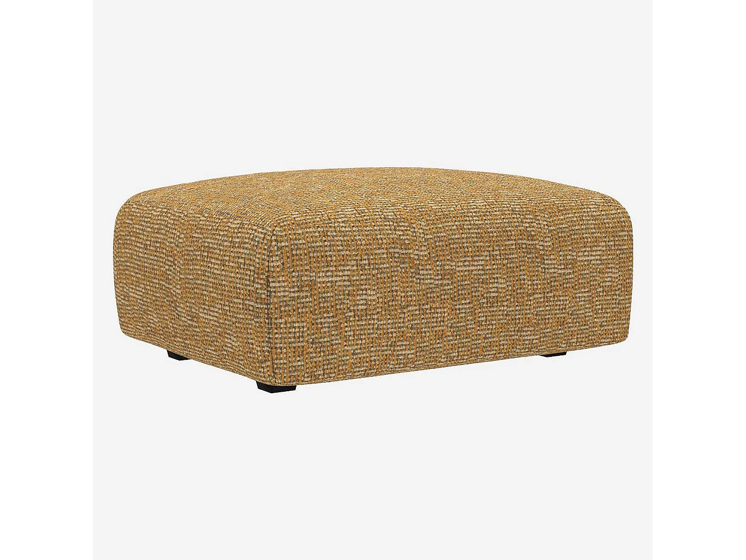 Habitat - Repose-pieds en tissu Alba - Jaune soleil - Posada