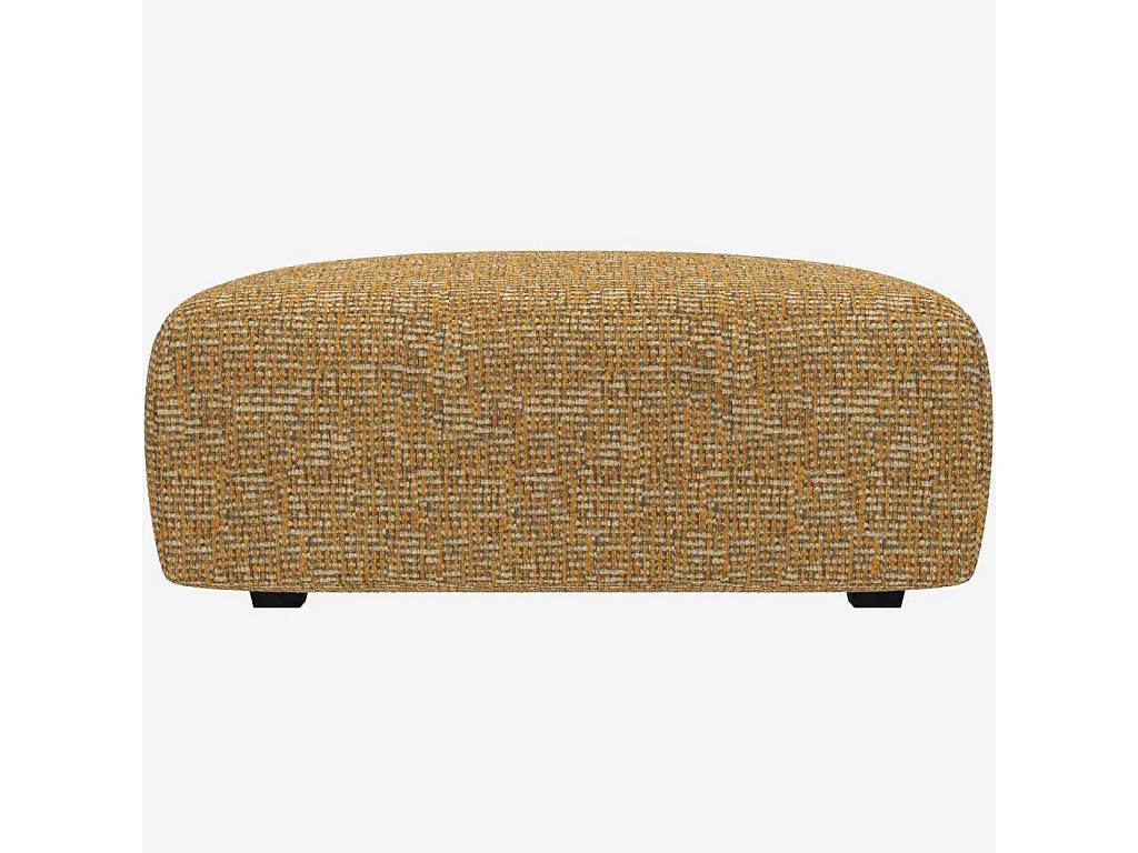 Habitat - Repose-pieds en tissu Alba - Jaune soleil - Posada