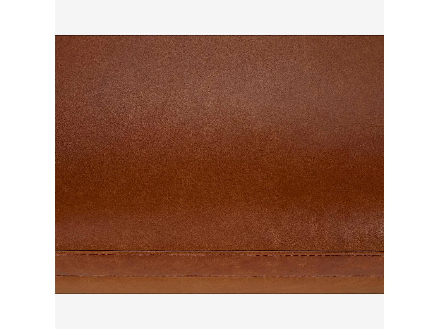 Habitat - Repose-pieds en cuir Vintage Leather - Marron cognac - Montino