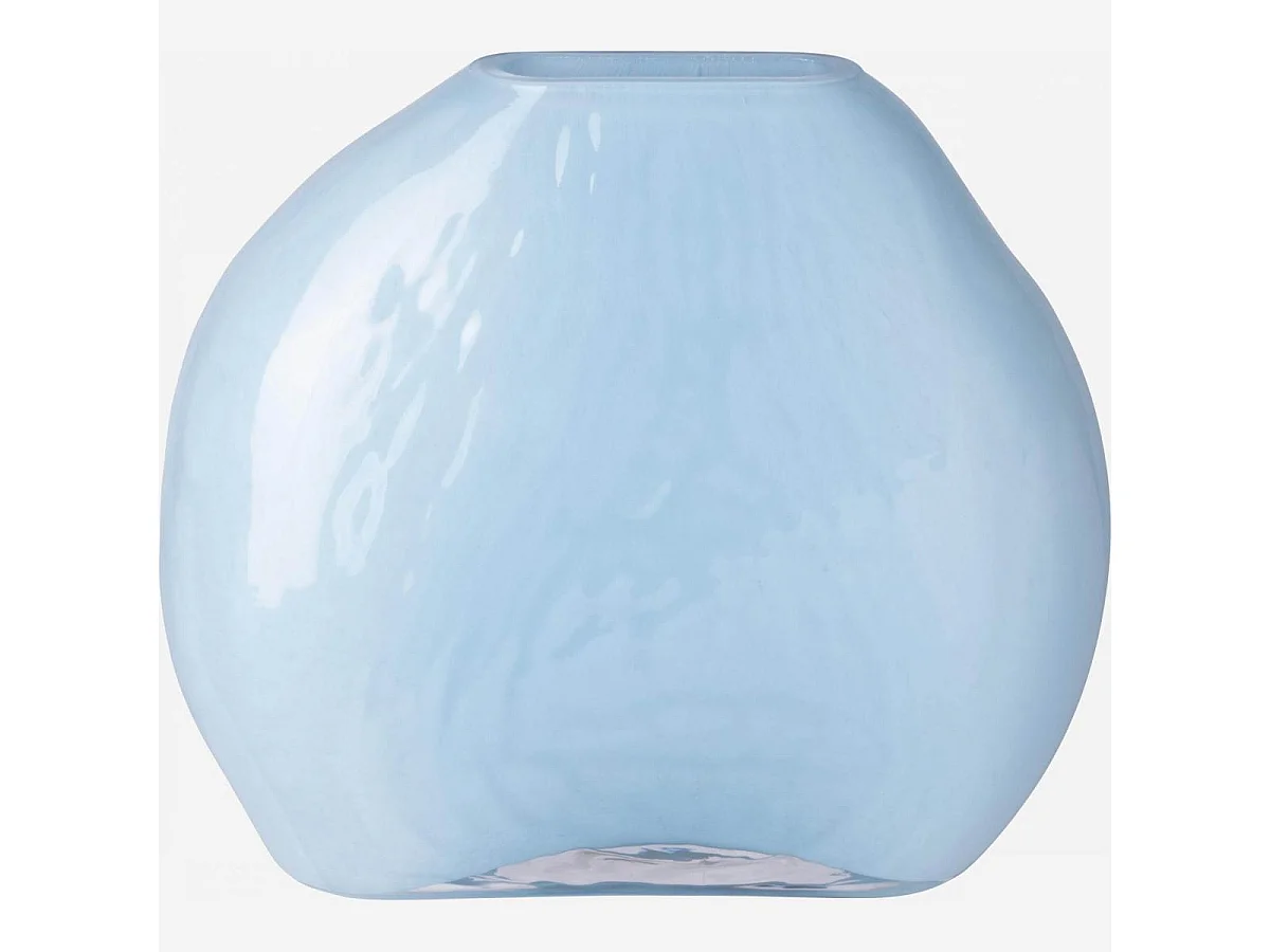 Habitat - Vase en verre soufflé - 23 cm - Bleu - Aqua