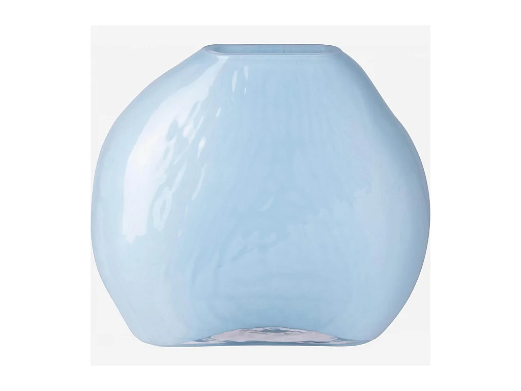 Habitat - Vase en verre soufflé - 23 cm - Bleu - Aqua