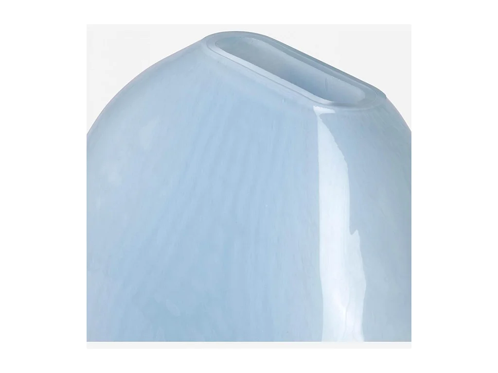 Habitat - Vase en verre soufflé - 23 cm - Bleu - Aqua