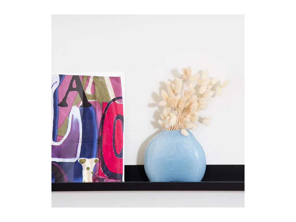 Habitat - Vase en verre soufflé - 23 cm - Bleu - Aqua